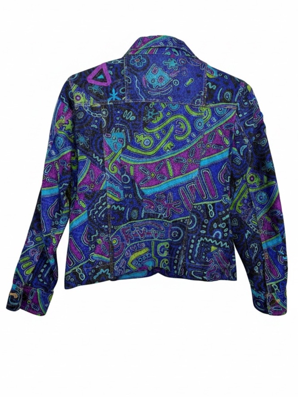 Rudy Rd Petite Women’s “Hearts Of Palm” Denim Jacket NWOT. Size 6 Petite. - Picture 13 of 15